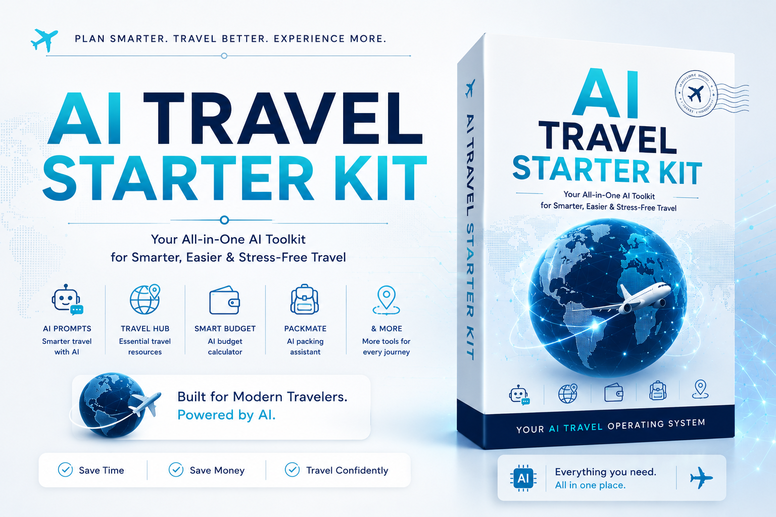 AI Travel Starter Kit 3D product box